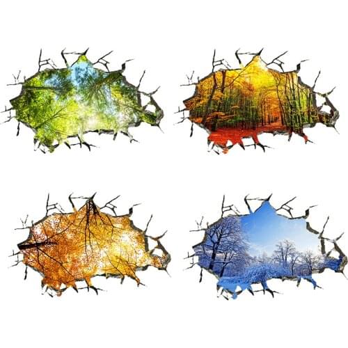 Broken hole Wall Stickers DIY Outer Space Milky Way Wall Decor for House Kids Room Baby Bedroom Ceiling Floor Decoration