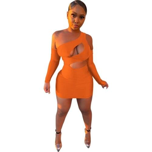 Birthday Outfits For Women Dresses Summer 2021 New Arrival Solid Color Chic Trendy Hollow Out Holiday Party Sexy Mini Dress