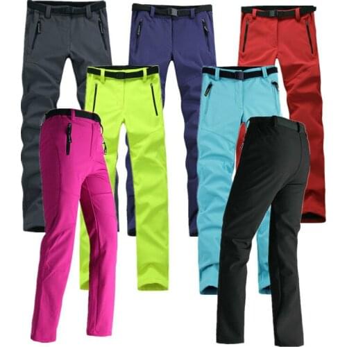 2017 Update Women Thick Warm Fleece Softshell Pants Fishing Camping Hiking Skiing Trousers Waterproof Windproof Drop Shipping