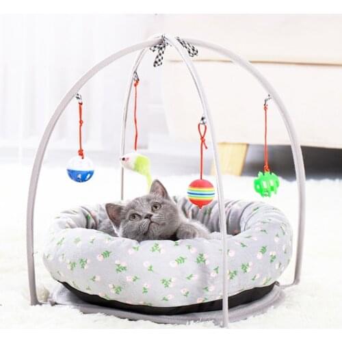 New Pet Accessories for Sleeping Comfortable Cute Cat Bed Play Basket Keep Warm Mat Tray Goods Home Coziness Cat House Mascotas
