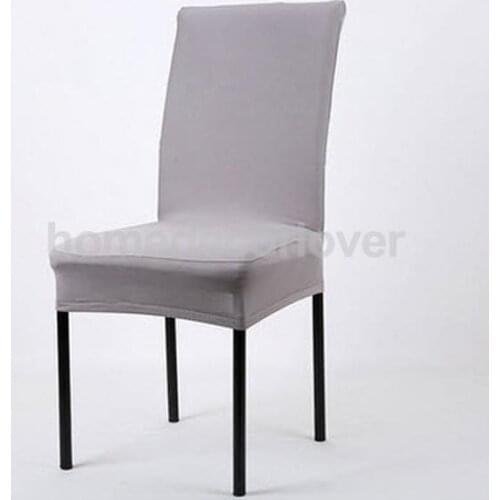 Solid Color Polyester Spandex Dining Stool Chair Cover Slipcover
