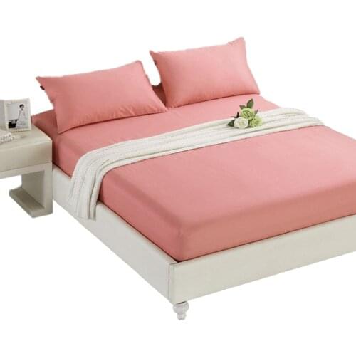 Solid Color Quality Smooth Mattress Protector Cover for Bed WettingHypoallergenic Protection Pad Anti Mites Bed Cover 180*200cm