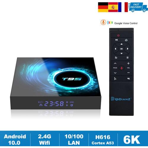 Android 10.0 T95 H616 Smart TV Box 2.4G Wifi 6K HDR Set Top Box Media Player Google Youtube Mini TV Receiver 2GB 4GB PK H96