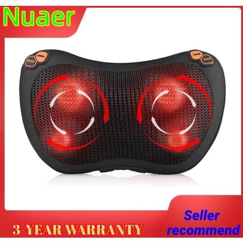 Relaxation Massage Pillow Vibrator Electric Shoulder Back Heating Kneading Infrared therapy pillow shiatsu Neck Massager