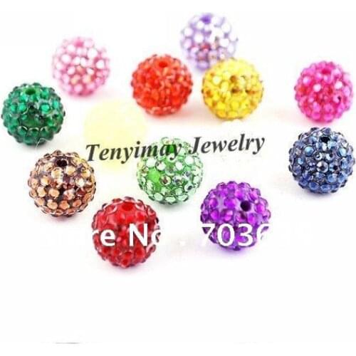 Mix Color 240pcs Resin 10MM Spacer Disco Ball Beads For DIY Free Shipping