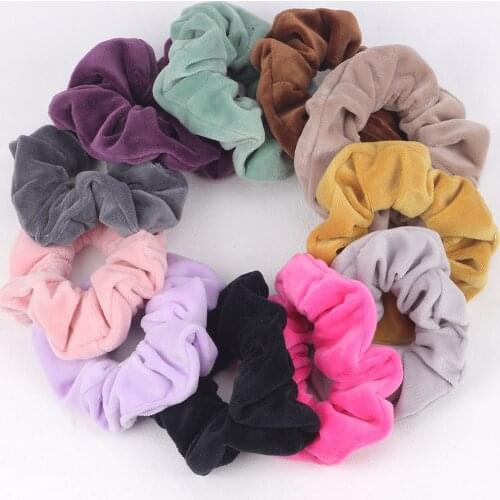 1pc velvet scrunchies hair accessories scrunchie ornaments elastic hair bands tiara free shipping darling woman vsco head dress