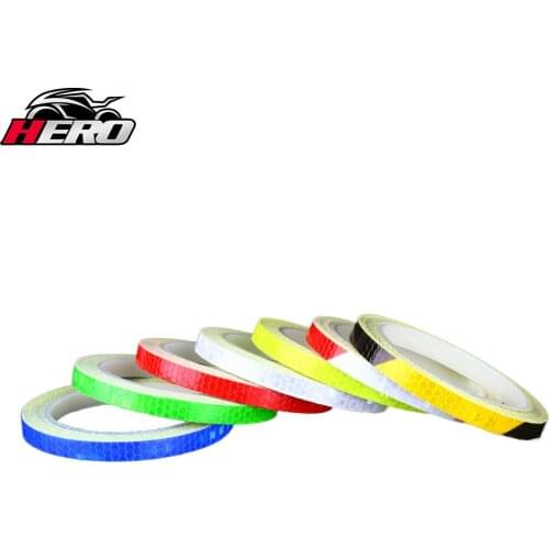 New Universal Motorcycle Reflective Stickers Strips DIY Bike Car Safety Warning Reflective Tape Wheel Rim Decal Sticker 8mx1cm