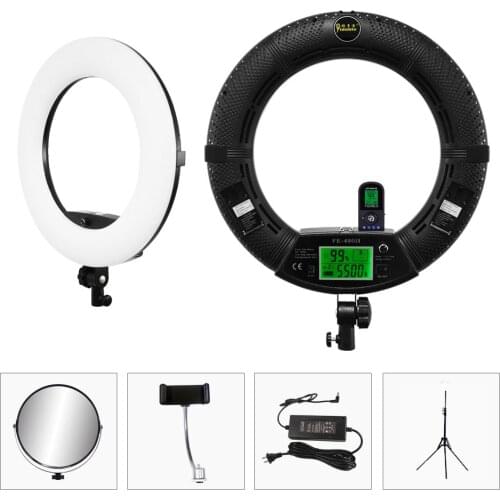 Yidoblo FE-480II Bi-color Photo Studio Ring Light LED Video Light Lamp RC LCD Photographic Lighting 96W 5500K 480LED Lights