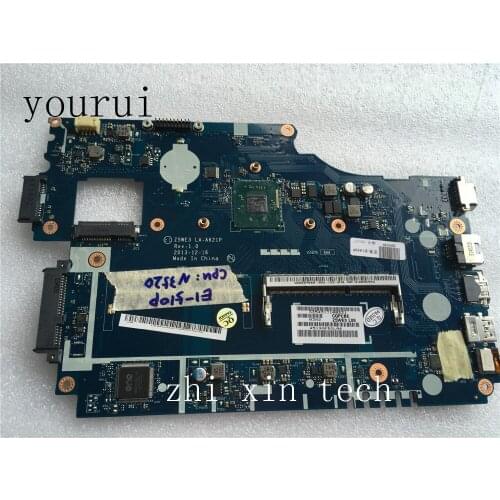Yourui For Acer aspire motherboard E1-510 with CPU N3520u Z5WE3 LA-A621P DDR3 Test all functions