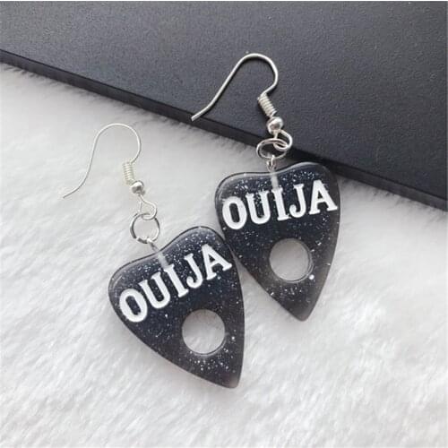 Earring For Women Resin Planchette Ouija Board Small Size Drop Earrings Children Jewelry Custom Made Handmade Cute Girls Gift