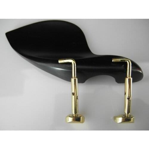1pcs high quality ebony violin chinrest 4/4 with fission clamp
