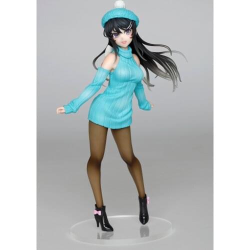 2021 20cm Original Anime Aobuta Sakurajima Mai Knit Dress Ver Mai Senpai PVC Action Figure Model Doll Toys