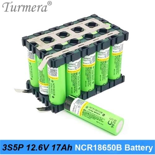 3s 12v battery 18650 pack ncr18650b 3400mah for 3s5p 17Ah welding battery for e-bike battery garden tool with holder customize