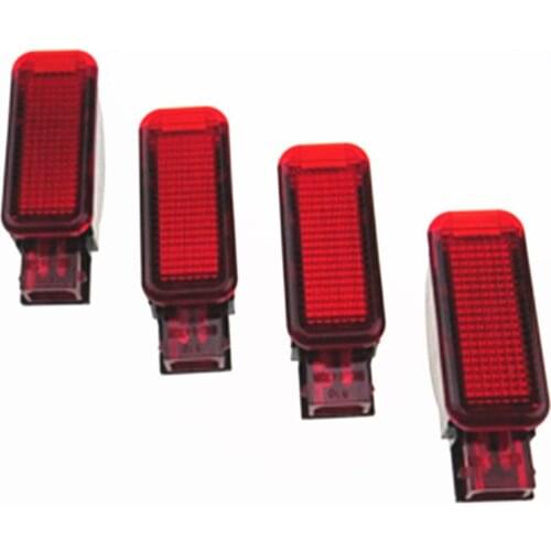 4 Pcs 8KD947411 Car Door Panel Interior Red Warning Light For A3 S3 A6 S6 A4 S4 RS3 RS4 A7 RS7 A8 Q3 Q5 Q7 TT 8KD 947 411