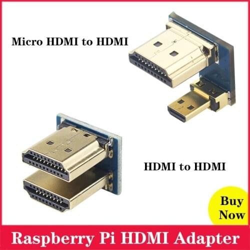HDMI to HDMI Adapter for Raspberry Pi 3 HDMI Screen Micro HDMI to HDMI Converter for Raspberry Pi 4 Model B HDMI LCD Display