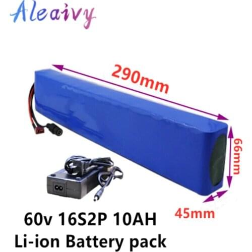 60V 10AH 1000W Lithium ion Battery 67.2V 10000mAh electric bike battery electric wheelchair battery e motorcycle battery+charger
