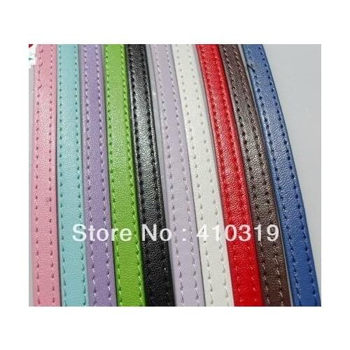 Free Shipping 50pcs/lot 8mm Wide PU Leather Belt Without Buckle Fit For 8MM DIY Slide Letters