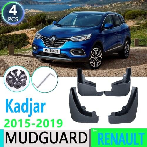 For Renault kadjar 2015 2016 2017 2018 2019 4 PCS Car Fender Mudguard Mud Flaps Guard Splash Flap Mudguards Car Accessories