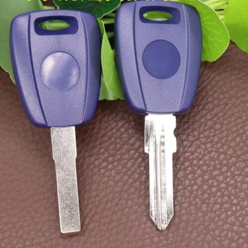 DAKATU Transponder Chip Blue Key Shell Case For Fiat 500 Ducato Stilo Punto Seicento Remote Key Cover SIP22/GT15R Blade No Chip