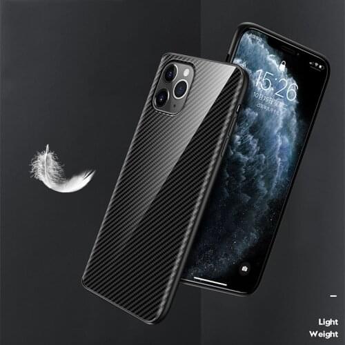 100% Real Carbon Fiber Case for iPhone 11 pro max and for iphone 12 mini pro max Hard 3D Ultra Thin Cover