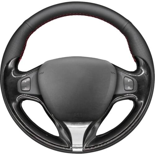 Black PU Faux Leather Car Steering Wheel Cover for Renault Clio 2013-2016 Captur 2013-2015 Renault Samsung QM3 2013-2015