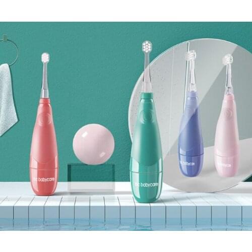Automatic timed waterproof soft hair non - U - shaped baby electric toothbrush J03