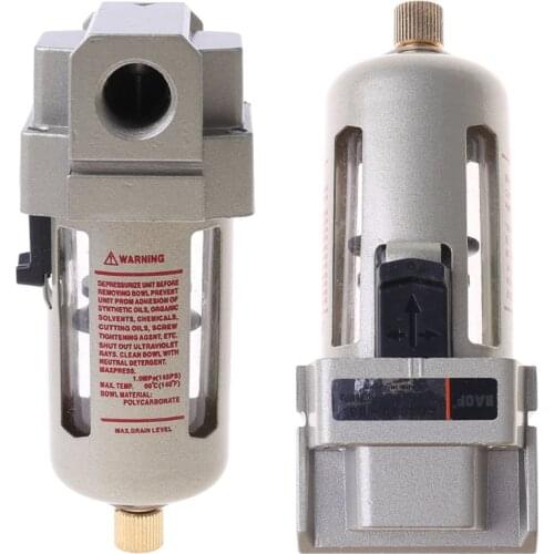 AF3000-03 Air Filter 1500L/min 3/8" Air Compressor Inline Drain Filter Air Source Treatment Water Moisture Trap Separator Unit