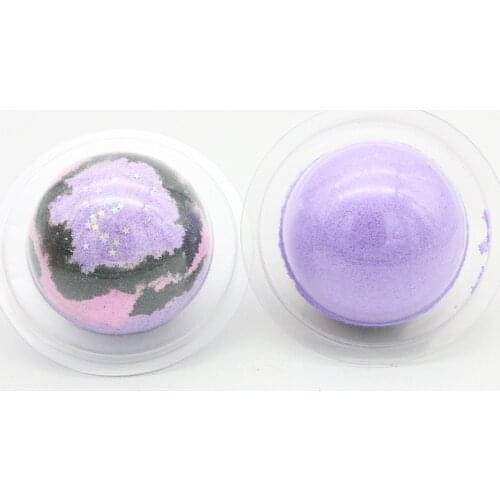 Purple Charming Aromatic Starry Series Bubble Bath Bombs Ball Lavender Essential Oil Fatigue Relief Bath Salt Ball Wholesale