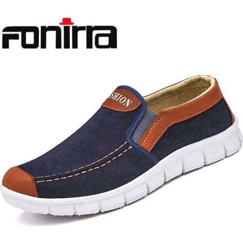 FONIRRA Men Casual Shoes 2020 New Summer Breathable Sport Casual Shoes Size 38-44 Slip On Soft Mens Loafers Outdoors Shoes 396