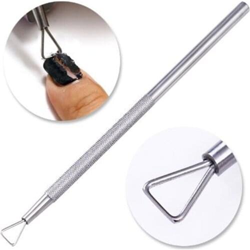 1PC Nail Art Tools New Fashion Nail Art UV Gel Polish Varnish Remover Stainless Steel Rod Pusher Clean Manicure Tools