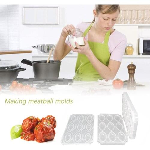 9 Holes Meatball Maker Machine Manual Meatloaf Mold DIY Stuffed Minced Meat Processor Desserts Cake Kitchen Tools Accessories