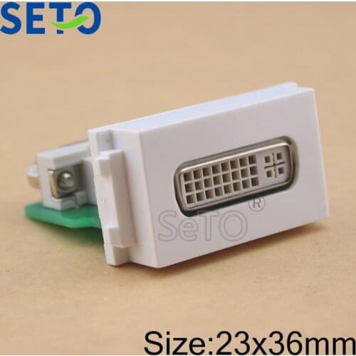 SeTo 128 Type 24+5/24+1 DVI Digital Visual Interface Module Female to Female Keystone For Wall Plate Socket