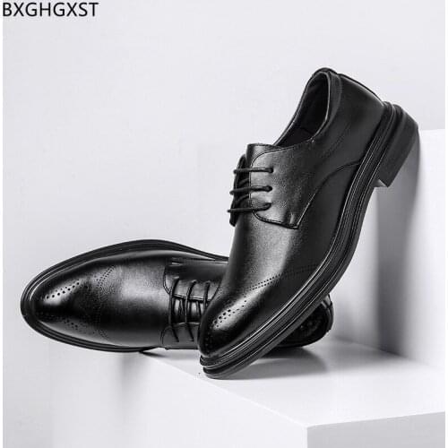 Italian Leather Shoes Men Classic Brown Suit Shoes for Men 2021 Formal Luxury Brand Shoes Man Party Oxford Business Elegant