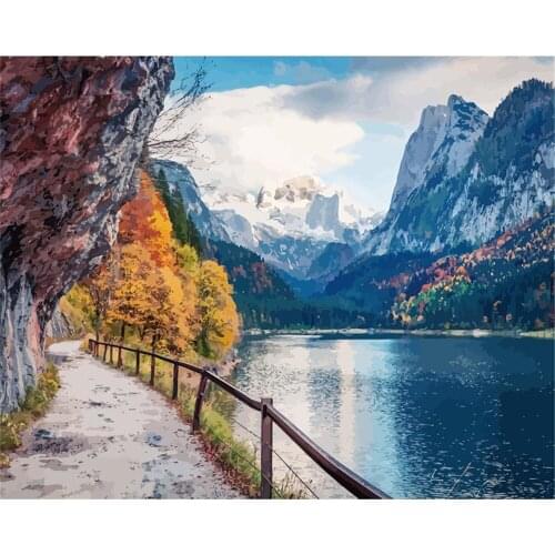 Landscape Scenery DIY Embroidery Cross Stitch 11CT Kits Craft Needlework Set Printed Canvas Cotton Thread Home Sale
