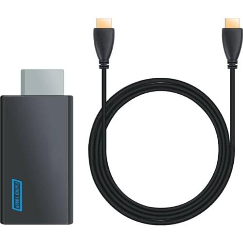 For Wii to HDMI-compatible Converter Adapter Full HD Wii to HDMI-compatible Converter 3.5mm Audio For PC HDTV Monitor Display