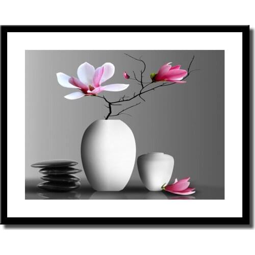 Simple Illustration Flower Canvas Art Print Painting Poster Wall Picture For Home Decoration Frame Not Include Wall Decor LZ498
