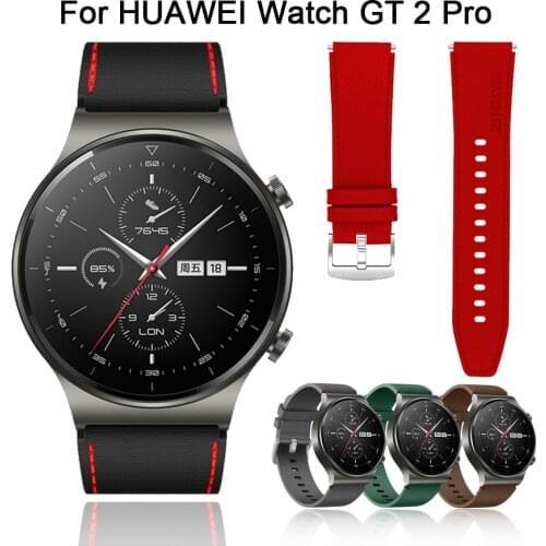 For Huawei Watch GT 2 Pro Official Style Watch Band 22mm Leather Strap Replacement Bracelet belt for huawei gt 2 pro Accessories