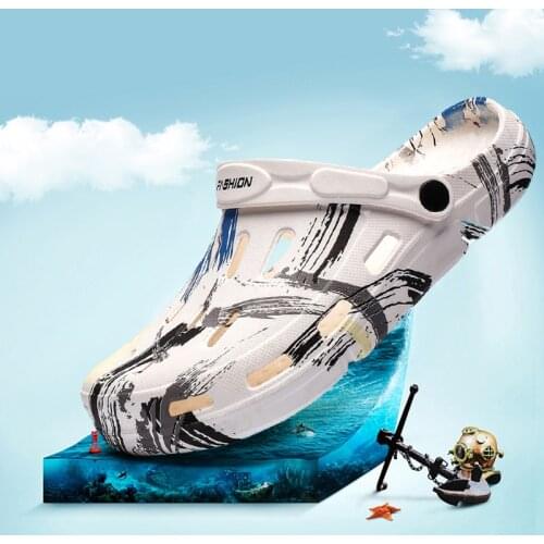 PULOMIES Summer Men Slippers Massage Clogs Outdoor Garden Shoes Men Pool Sandals Bathroom Cross-tied Slides Mules Beach Slippers