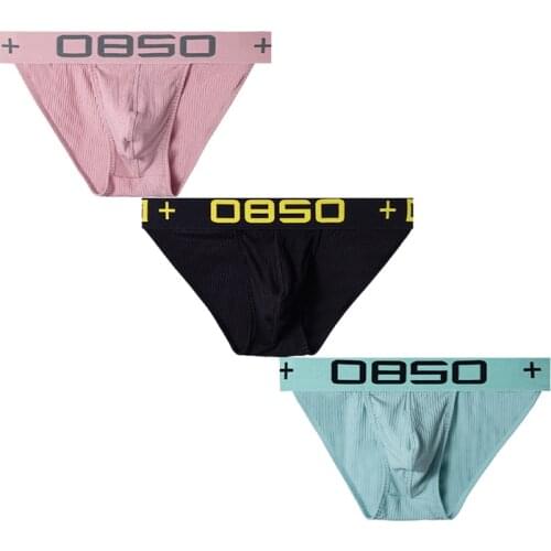 3PCS/LOT Men Briefs Cotton Sexy Men Underwear Set 9 Colors Gay Man Underpants Soft Comfortable Free Ship Panties Side Cut BS3517