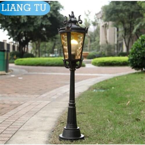 Outdoor Street lamp lawn light pole Europe garden outdoor lighting poles bronze classical outdoor pole lamp cast aluminum