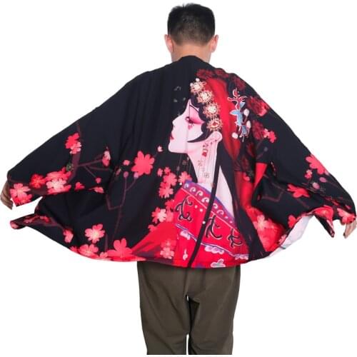 Yukata Haori Men Japanese Kimono Cardigan Men Samurai Costume Clothing Kimono Jacket Mens Women Kimono Shirt Yukata Haori