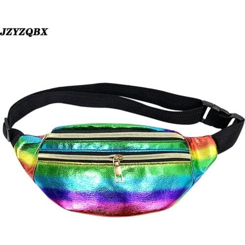 JZYZQBX Womens Belt Bag 2020 New Fashion Casual Sequins Shoulder Waterproof Chest Bag riñonera mujer malas e bolsas feminimas