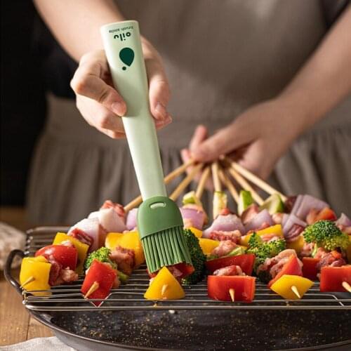 1PC Food Silicone Brush Upright Removable BBQ Baking Oil Cream Brush For Bread Utensil Barbecue Tool Kitchen Accessories New