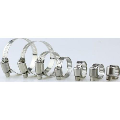 10pcs Stainless Steel Adjustable Drive Hose Clamp Fuel Line Worm Size Clip Hoop Hose Clamp Hot Sale