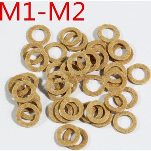 100 pcs/lot M1-M2 Wool Polyester Fiber Oil Storage Washer Gasket Flat Pad