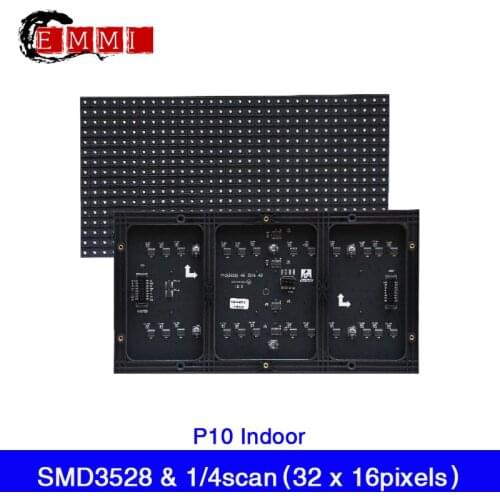 Indoor SMD3528 RGB Full Color LED Screen P10 LED Modules Video Wall 320x160mm 32x16Pixels 1/4 Scan LED Panel