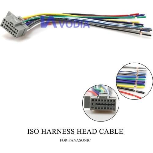 15-005 ISO standard HARNESS FOR PANASONIC CAR AUDIO INSTALLATION (Power & Speakers) Harness Adapter Connector Car Adaptor Plug