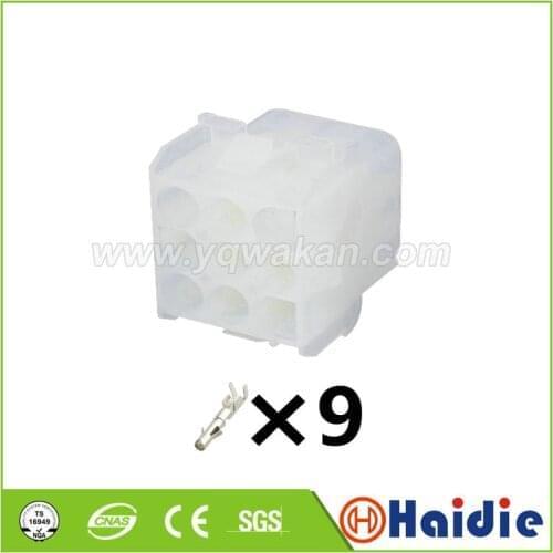 2sets 9pin Auto plastic housing plug wiring harness cable connector 1-480707-0