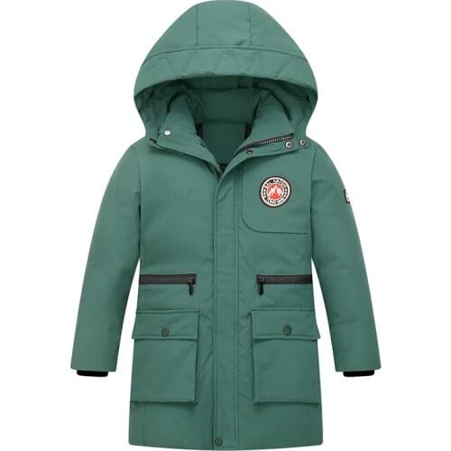 2021 Children Thick warm clothing Boys Winter Down Jackets 4-16 years Parka Hooded Thicken Kids Teen Snow Coat snowsuit