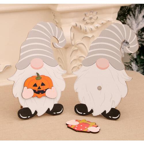 2021 Christmas Decor Table Ornament Wood Halloween Desk Replaceable Magnetic Suction Harvest Bee Easter Harvest Christmas